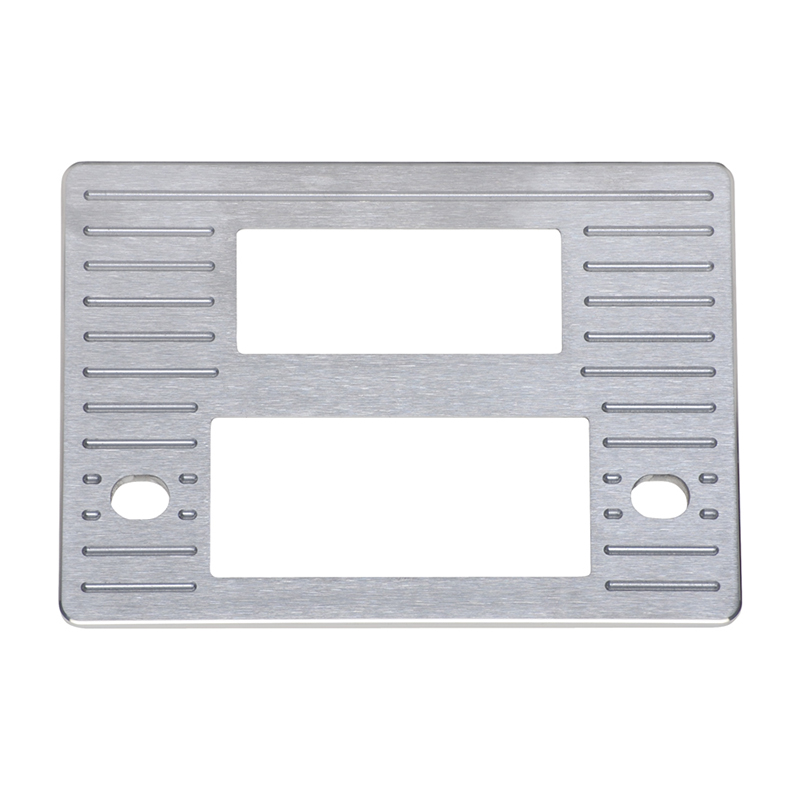 Dakota Digital 1937-38 Chevrolet brushed aluminum radio panel, shafted, with A/C vent